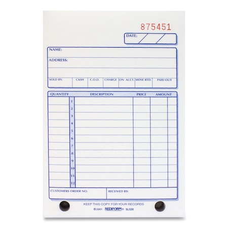 Rediform Book, Sales Carbonless Tri 5L528